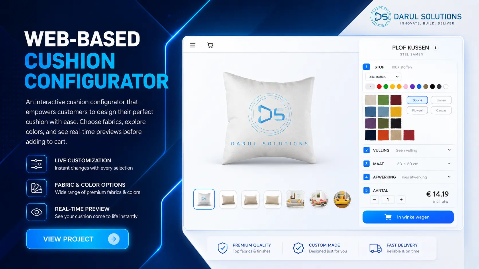 Cushion Configurator - Web Product Configurators visualization screenshot 1